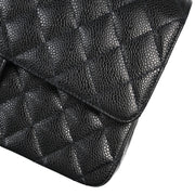 Chanel Black Caviar Medium Classic Double Flap Shoulder Bag