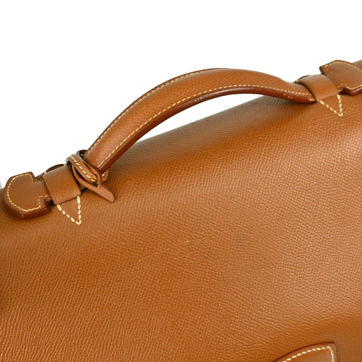 Hermes Gold Courchevel Sac a Depeches 41 Briefcase