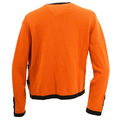 Chanel 1996 Ensemble Cardigan Top Orange #44