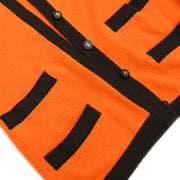 Chanel 1996 Ensemble Cardigan Top Orange #44