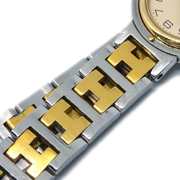 Hermes Clipper Quartz Watch SS