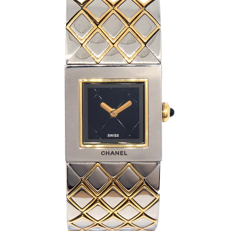 Chanel Matelasse Quartz Watch SS 18KYG