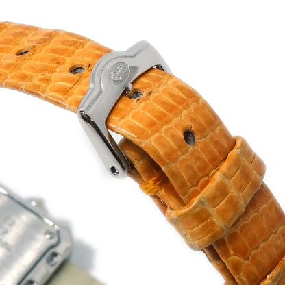 Corum * Sugar Cube Ref.137.428.47 Quartz Watch SS Diamond Orange