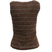 Chanel 1998 Sleeveless Top Brown #42