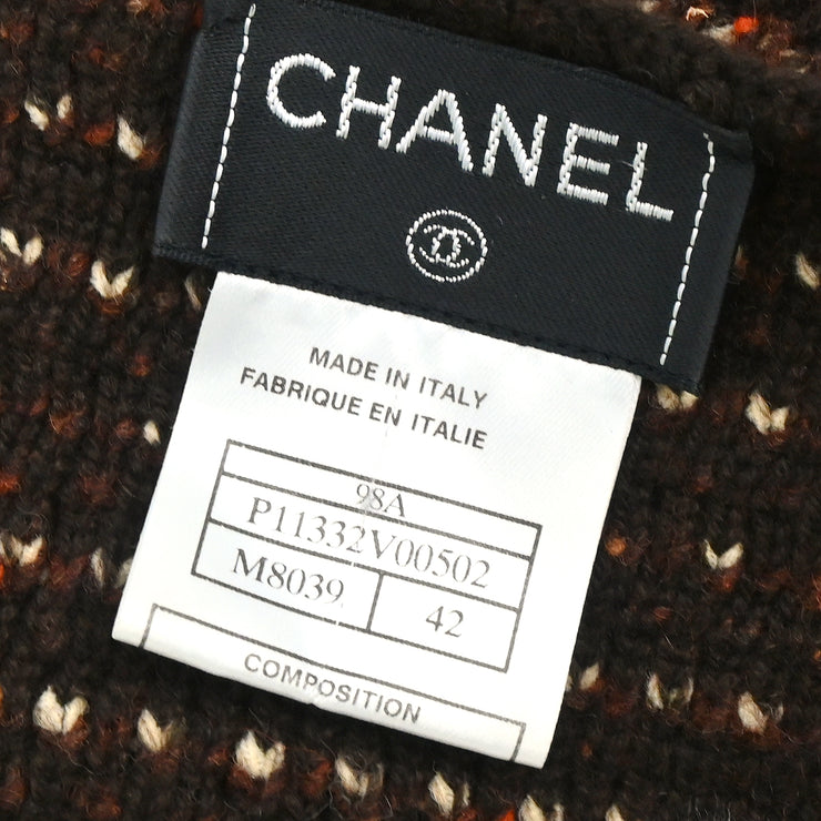 Chanel 1998 Sleeveless Top Brown #42