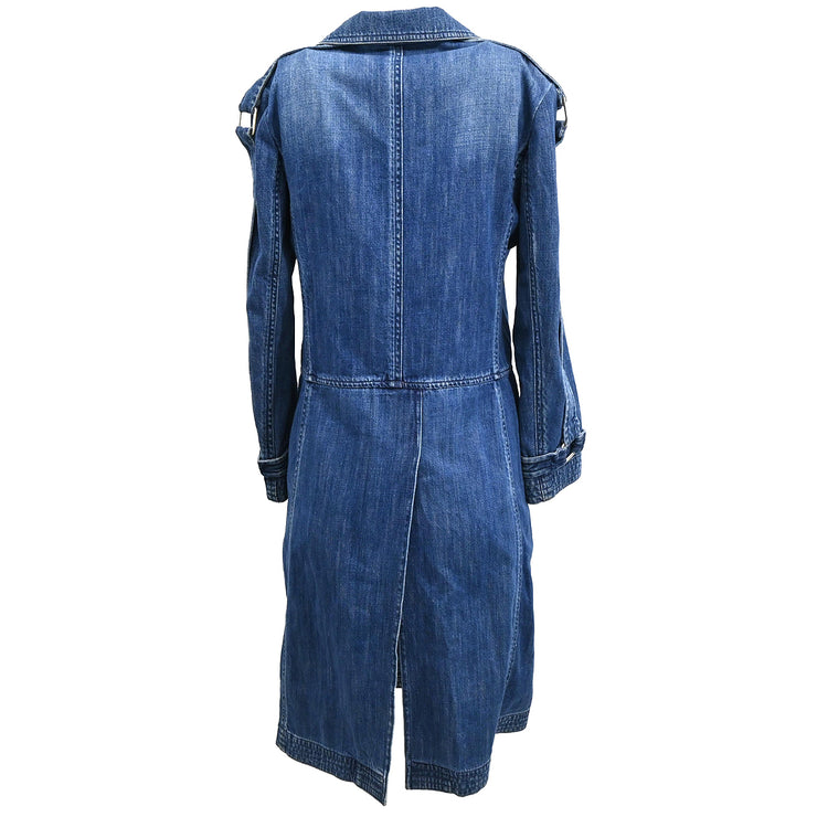 Chanel 2008 Denim Coat Blue #38