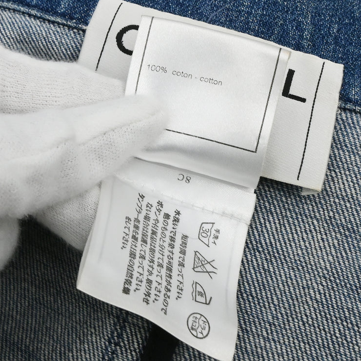 Chanel 2008 Denim Coat Blue #38