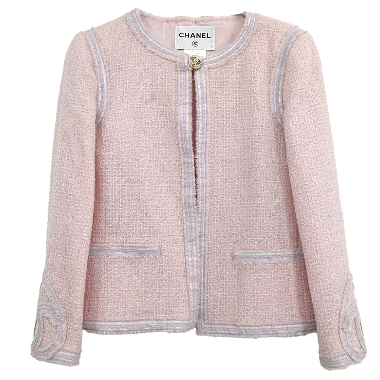 Chanel 2009 Collarless Jacket Pink #36