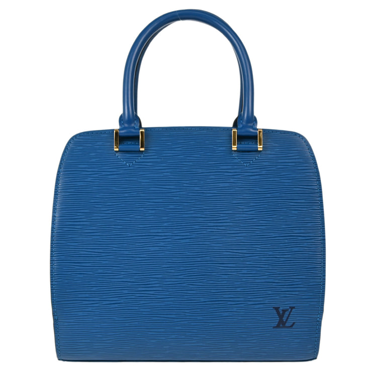 Louis Vuitton Blue Epi Pont Neuf Handbag M52055