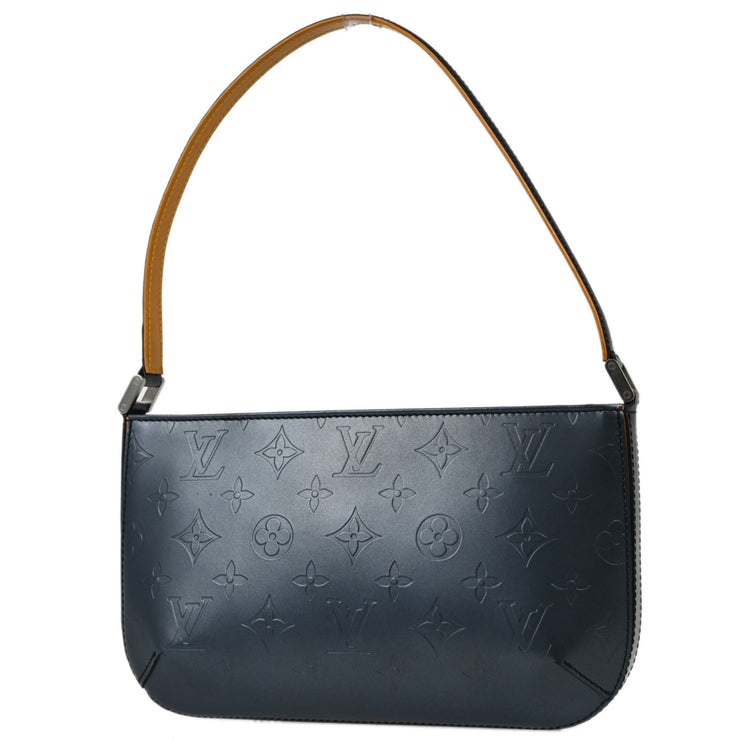 Louis Vuitton Blue Monogram Mat Fowler Handbag M55145