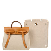 Hermes Natural Toile H Herbag a Dos Backpack