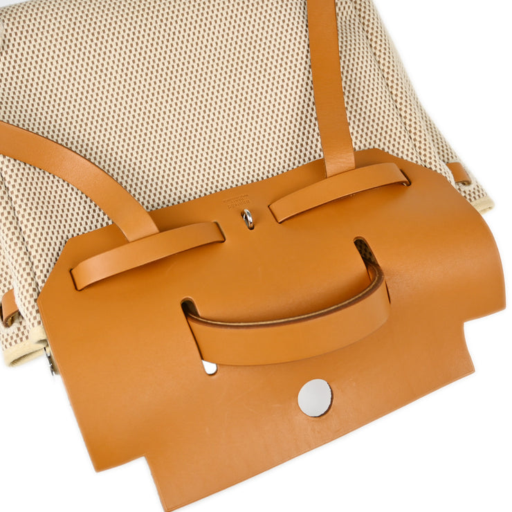 Hermes Natural Toile H Herbag a Dos Backpack