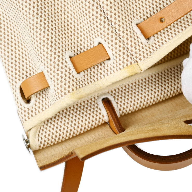 Hermes Natural Toile H Herbag a Dos Backpack