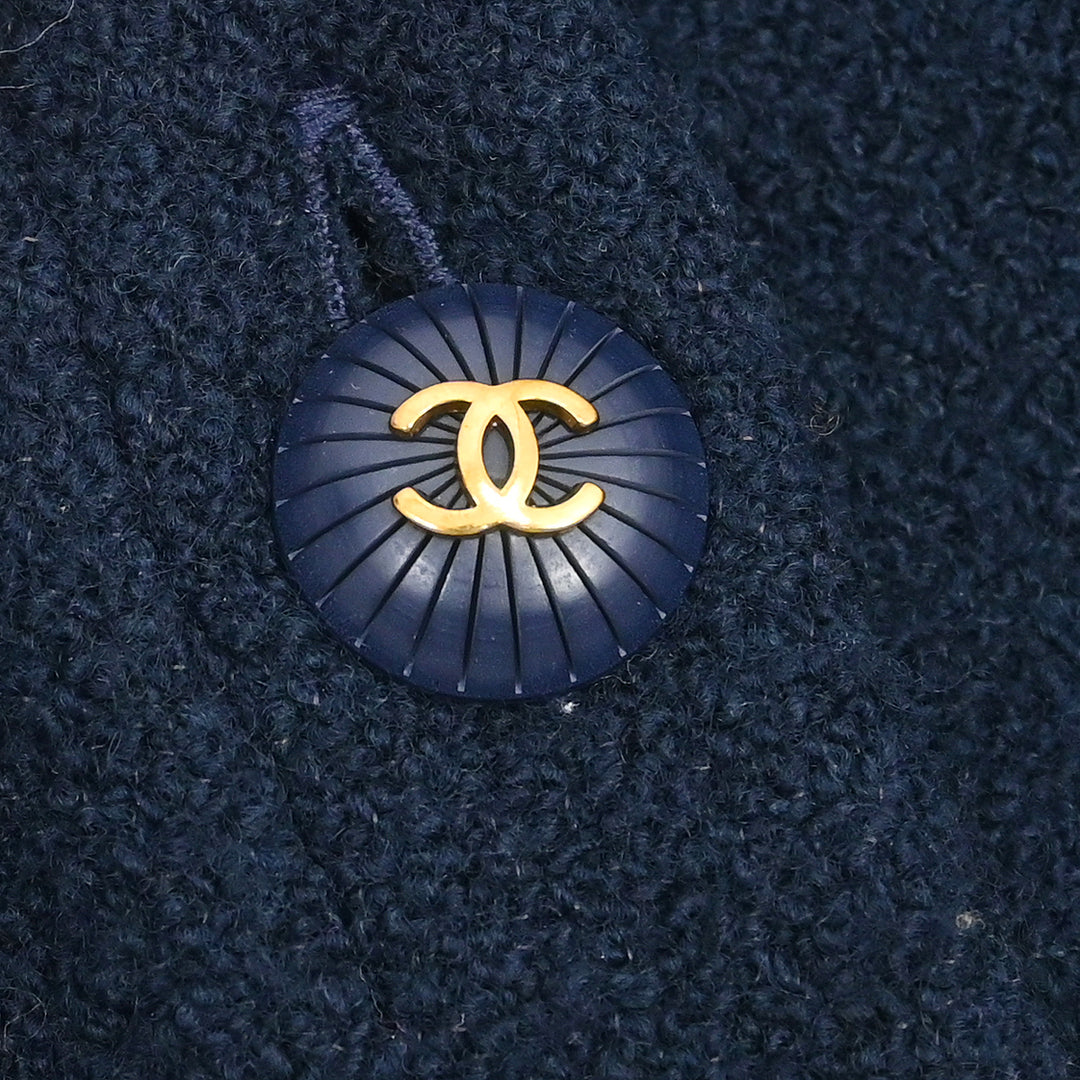 Chanel 1993 Setup Suit Jacket Skirt Navy #40 – AMORE Vintage
