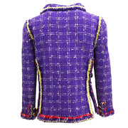 Chanel 2006 Single Breasted Jacket Purple #36