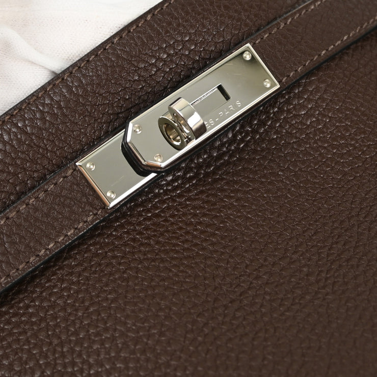 Hermes 2008 Chocolat Taurillon Clemence So Kelly 26 Shoulder Bag