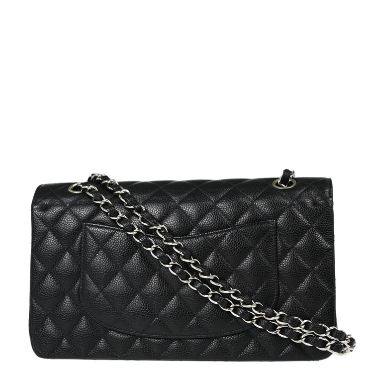 Chanel 2004-2005Black Caviar Medium Classic Double Flap Shoulder Bag