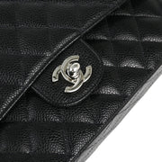 Chanel 2004-2005Black Caviar Medium Classic Double Flap Shoulder Bag