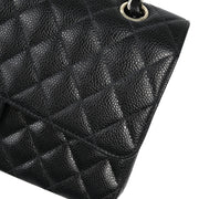 Chanel 2004-2005Black Caviar Medium Classic Double Flap Shoulder Bag