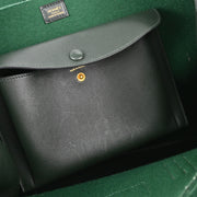 Hermes 1999 Vert Fonce Feutre Feudou Tote Handbag