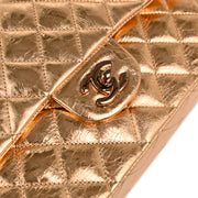 Chanel Metallic Gold Lambskin Medium Classic Double Flap Shoulder Bag