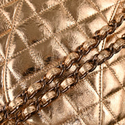 Chanel Metallic Gold Lambskin Medium Classic Double Flap Shoulder Bag