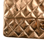 Chanel Metallic Gold Lambskin Medium Classic Double Flap Shoulder Bag