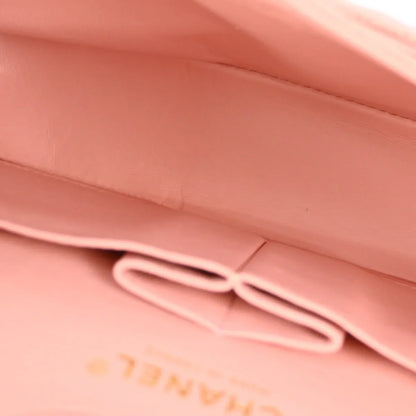 Chanel 2003-2004 Pink Caviar Small Classic Double Flap Shoulder Bag