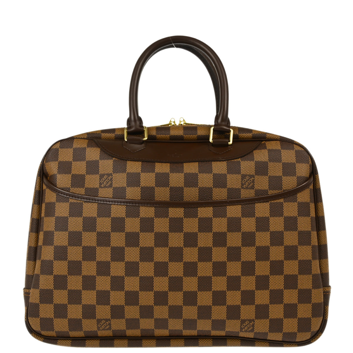 Louis Vuitton 2002 Damier Deauville Bowling Vanity Handbag Louis Vuitton 2002 Damier Deauville Bowling Vanity Handbag