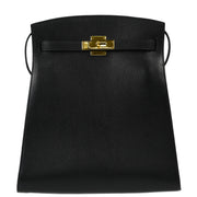 Hermes 1994 Black Ardennes Kelly Sport GM Shoulder Bag