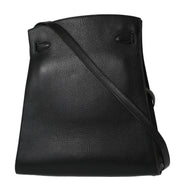 Hermes 1994 Black Ardennes Kelly Sport GM Shoulder Bag