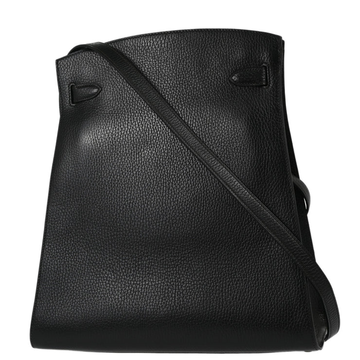 Hermes Black Ardennes Kelly Sport GM Shoulder Bag