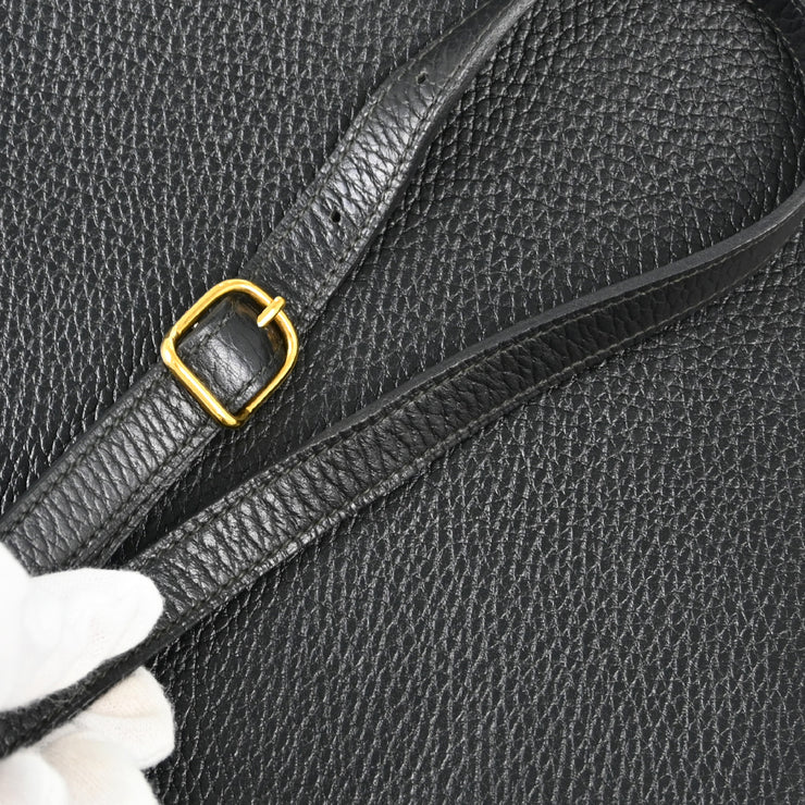 Hermes 1994 Black Ardennes Kelly Sport GM Shoulder Bag