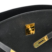 Hermes 1994 Black Ardennes Kelly Sport GM Shoulder Bag