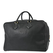 Hermes 1997 Black Fjord Plume 45 Handbag