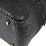 Hermes 1997 Black Fjord Plume 45 Handbag