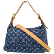 Louis Vuitton 2006 Blue Monogram Denim Baggy PM Shoulder Bag M95049