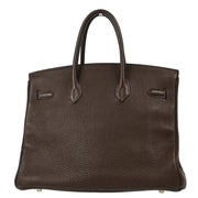 Hermes Chocolat Togo Birkin 35 Handbag