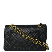 Chanel Black Lambskin Small Classic Double Flap Shoulder Bag