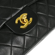 Chanel Black Lambskin Small Classic Double Flap Shoulder Bag