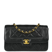 Chanel 1989-1991 Black Lambskin Shoulder Bag