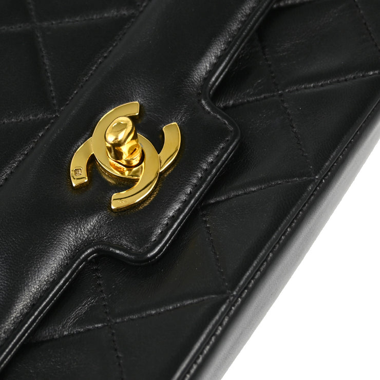 Chanel 1989-1991 Black Lambskin Shoulder Bag