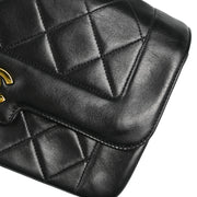 Chanel 1989-1991 Black Lambskin Shoulder Bag