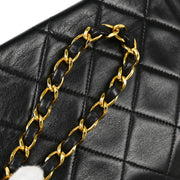 Chanel 1989-1991 Black Lambskin Shoulder Bag