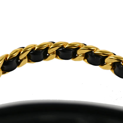 Chanel 1994-1996 Black Patent Leather Round Vanity Handbag
