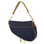 Christian Dior 2000 Navy Denim Saddle Handbag