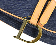 Christian Dior Navy Denim Saddle Handbag