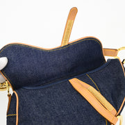 Christian Dior 2000 Navy Denim Saddle Handbag