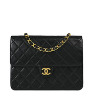 Chanel Black Lambskin Chain Shoulder Bag