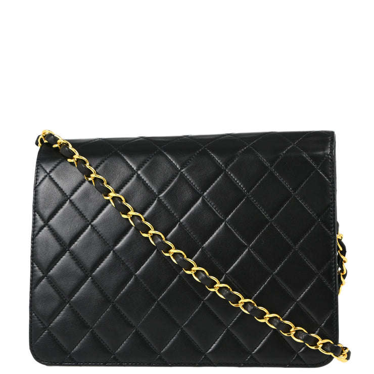 Chanel Black Lambskin Chain Shoulder Bag